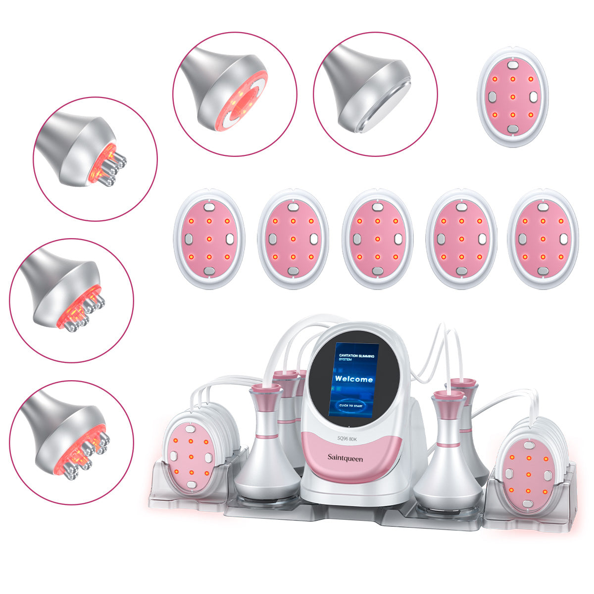 SQ96 Pro 6-in-1-Kavitationsgerät mit 80K und ovalen Laserplatten Hauptbild