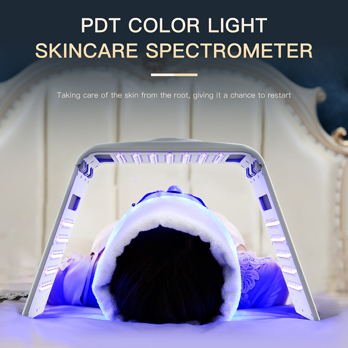 SQ130 | Facial Foldable LED-Lichtpflegegerät – 119 LEDs, 7 Farben, Wärmefunktion, klappbares Design
