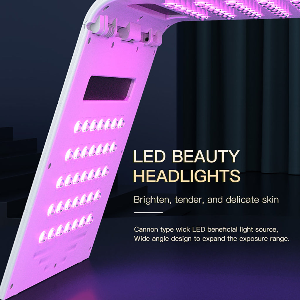SQ130 | Facial Foldable LED-Lichtpflegegerät – 119 LEDs, 7 Farben, Wärmefunktion, klappbares Design