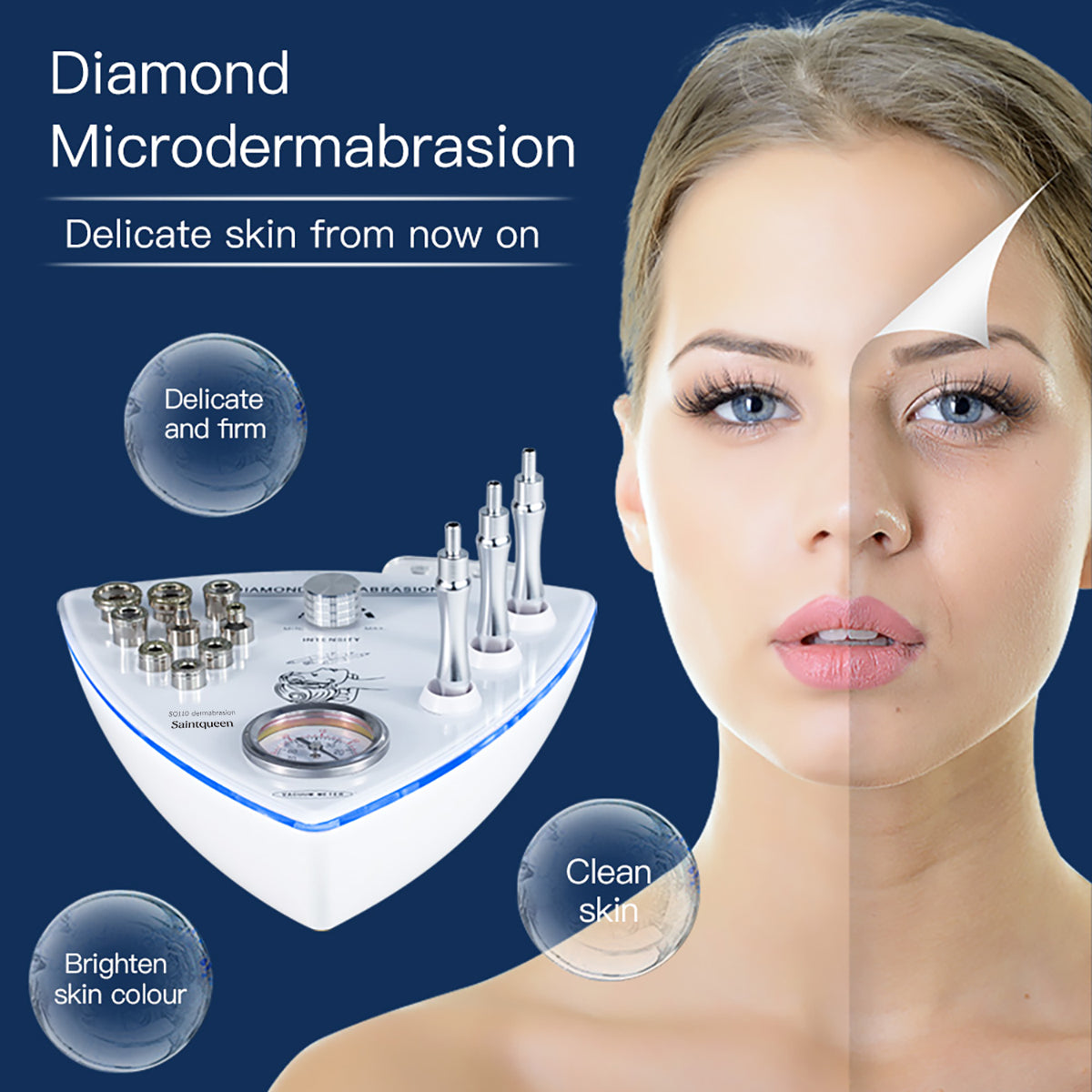 SQ110B Diamant-Mikrodermabrasionsgerät mit Vakuummanometer Zweitbild
