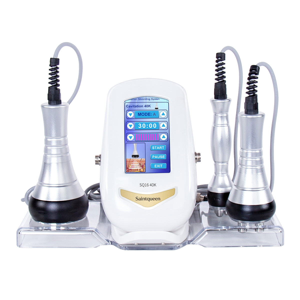 SQ16 3-in-1 40K cavitation and RF machine with three handpieces